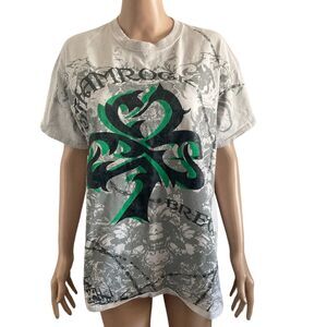 Shamrock Brewing Company Tshirt Mens Large Colorado Gray Green Clover